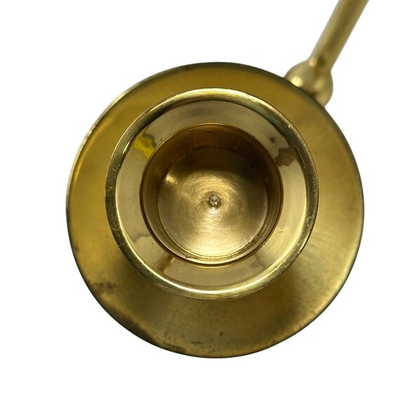 Vintage Brass Double Arm Wall Candle Holder MCM Hollywood Regency Decor 12 Inch - Picture 10 of 16